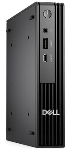 Desktop PC Dell Pro QCM1250 Mini PC, Intel Core i3 -14100T (4 C / 8 T, 2.7 GHz - 4.4 GHz, 12 MB cache, 35 W), 8 GB DDR5, 512 GB SSD, Fara unitate optica, Intel UHD Graphics Partajata, 65 W, Windows 11 Pro