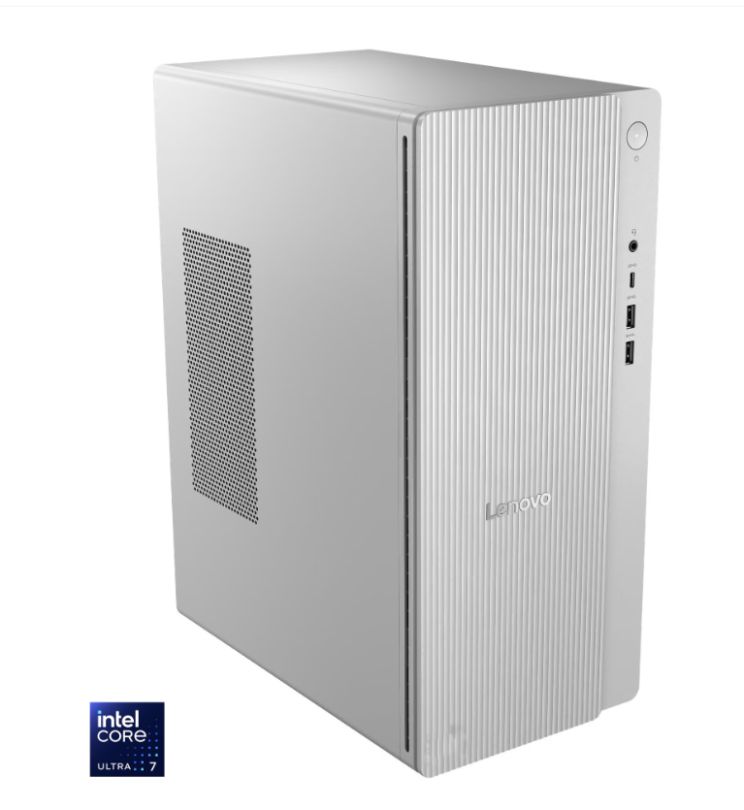 Desktop PC Lenovo IdeaCentre Tower 17IAS10 Tower, Intel Core Ultra 7 - 265 (20 C / 20 T, 3.3 GHz - 5.3 GHz, 30 MB cache, 65 W), 16 GB DDR5, 512 GB SSD, Fara unitate optica, Intel Intel Graphics Partajata, 310 W, Free DOS