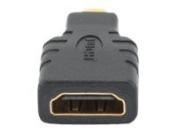 ADAPTOR video GEMBIRD, HDMI (M) la Micro-HDMI (T), conectori auriti, black,  A-HDMI-FD  (include TV 0.06 lei)