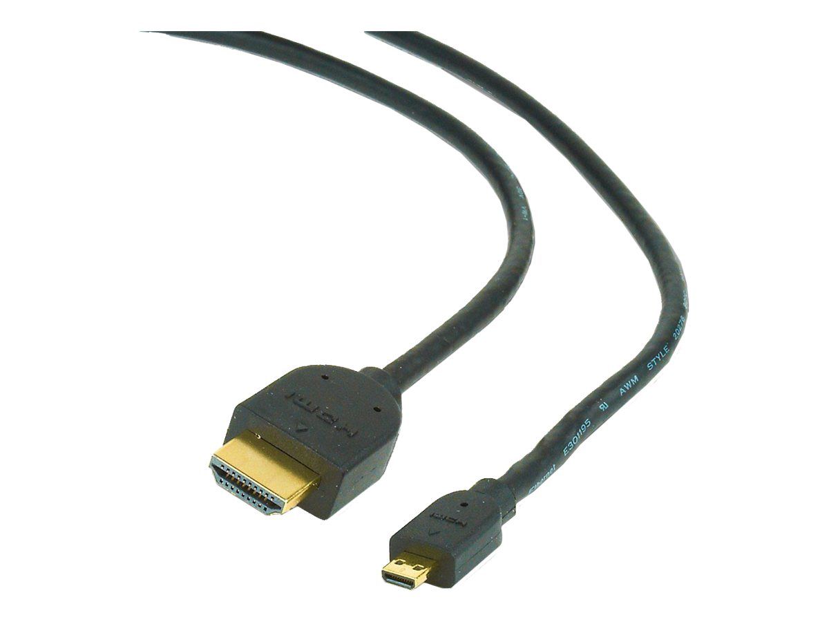 GEMBIRD CC-HDMID-6 Gembird HDMI -HDMI Micro cable with gold-plated connectors 1.8m bulk package