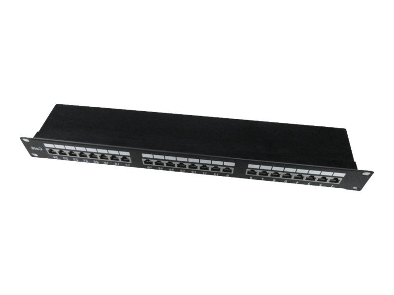 Patch panel Gembird NPP-C624-002, 19-inch, 1U, 24 prize RJ45 Cat.6, negru