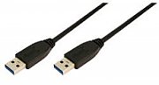 CABLU USB LOGILINK, USB 3.0 (T) la USB 3.0 (T), 3m, black,  CU0040  (include TV 0.15 lei)