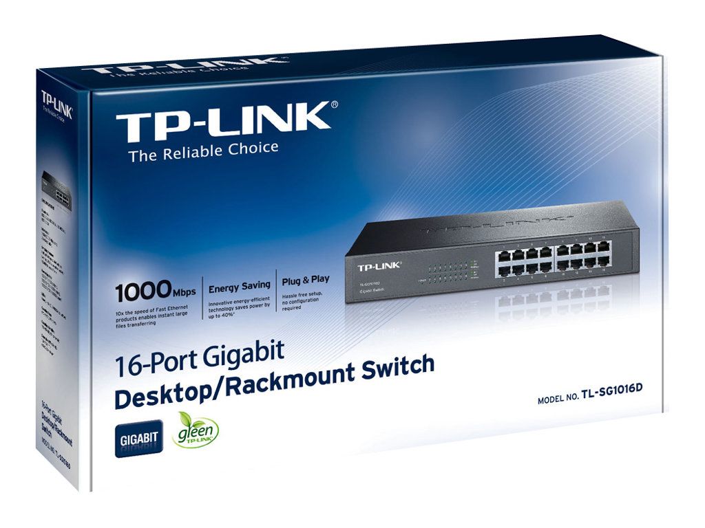 Switch TP-Link TL-SG1016D, 16 porturi 10 / 100 / 1000 MBs