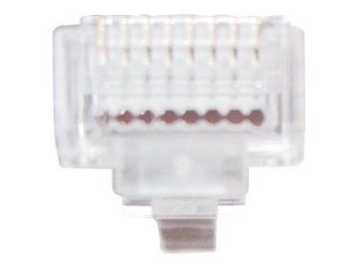 MUFA RJ-45 GEMBIRD pt. cablu UTP, Cat5e, RJ-45 (T) | RJ-45 (T) tip pass-through, plastic, 100 buc,  LC-PTU-01/100