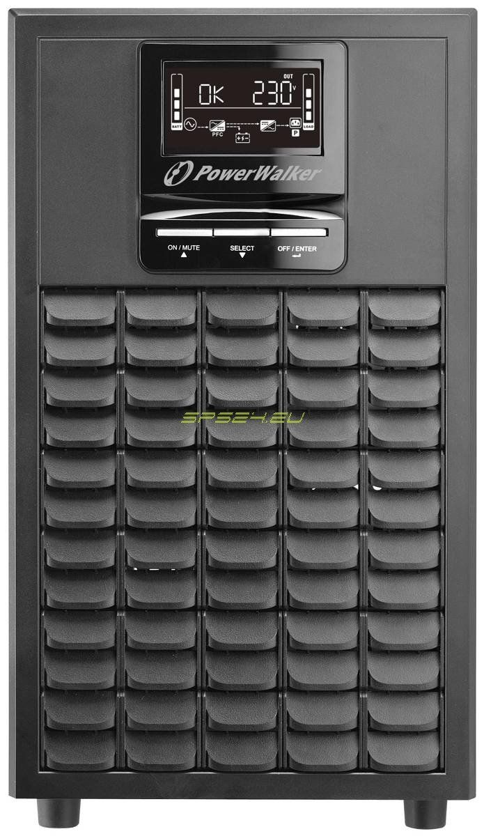 UPS PowerWalker VFI 3000 CG PF1, 3000 VA, 3000, on-line double-conversion, 8x C13, 1x C19, 1x RJ45, 1x USB, 12V/9Ah LCD, Tower, Negru