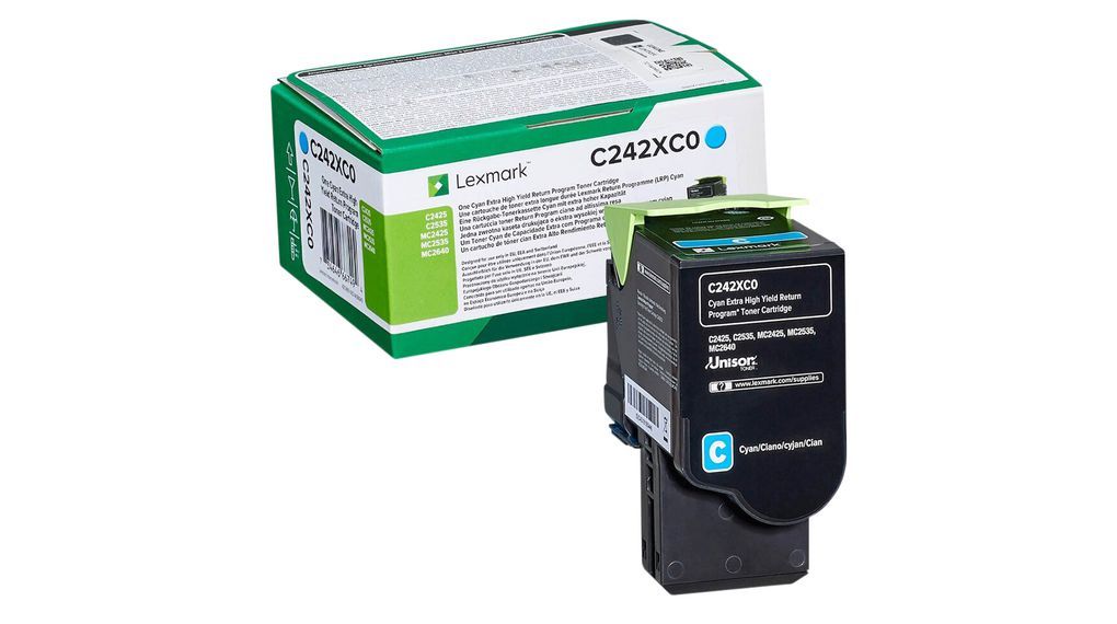 Cartus toner Lexmark C242XC0 ,Albastru ,3500 pagini ,Original (C242XC0)