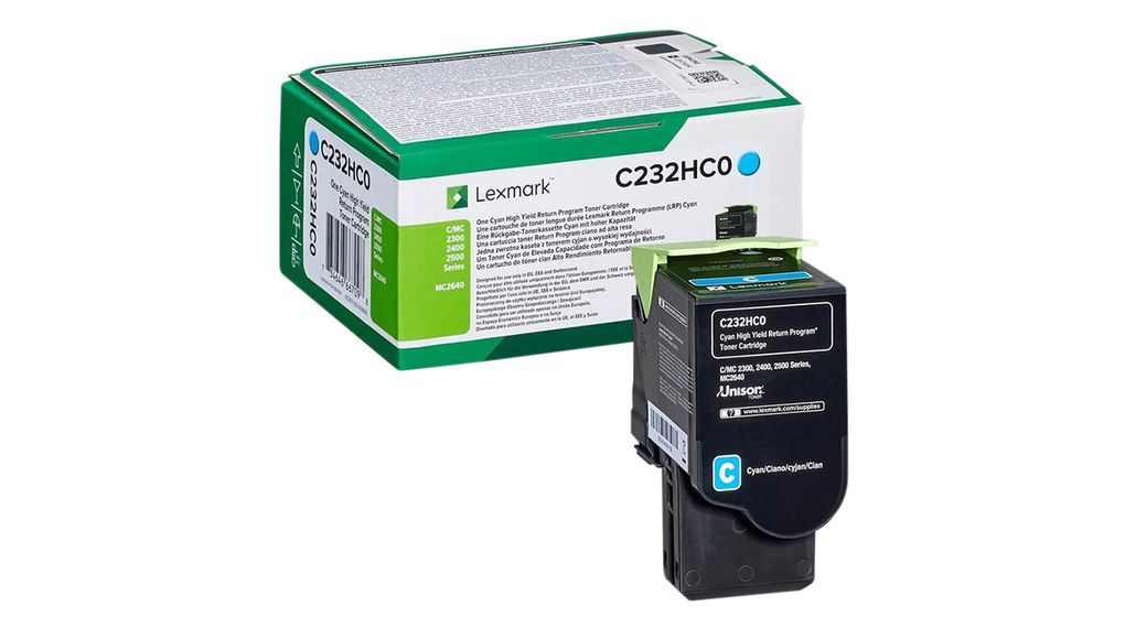 Cartus toner Lexmark C232HC0 ,Albastru ,2300 pagini ,Original (C232HC0)