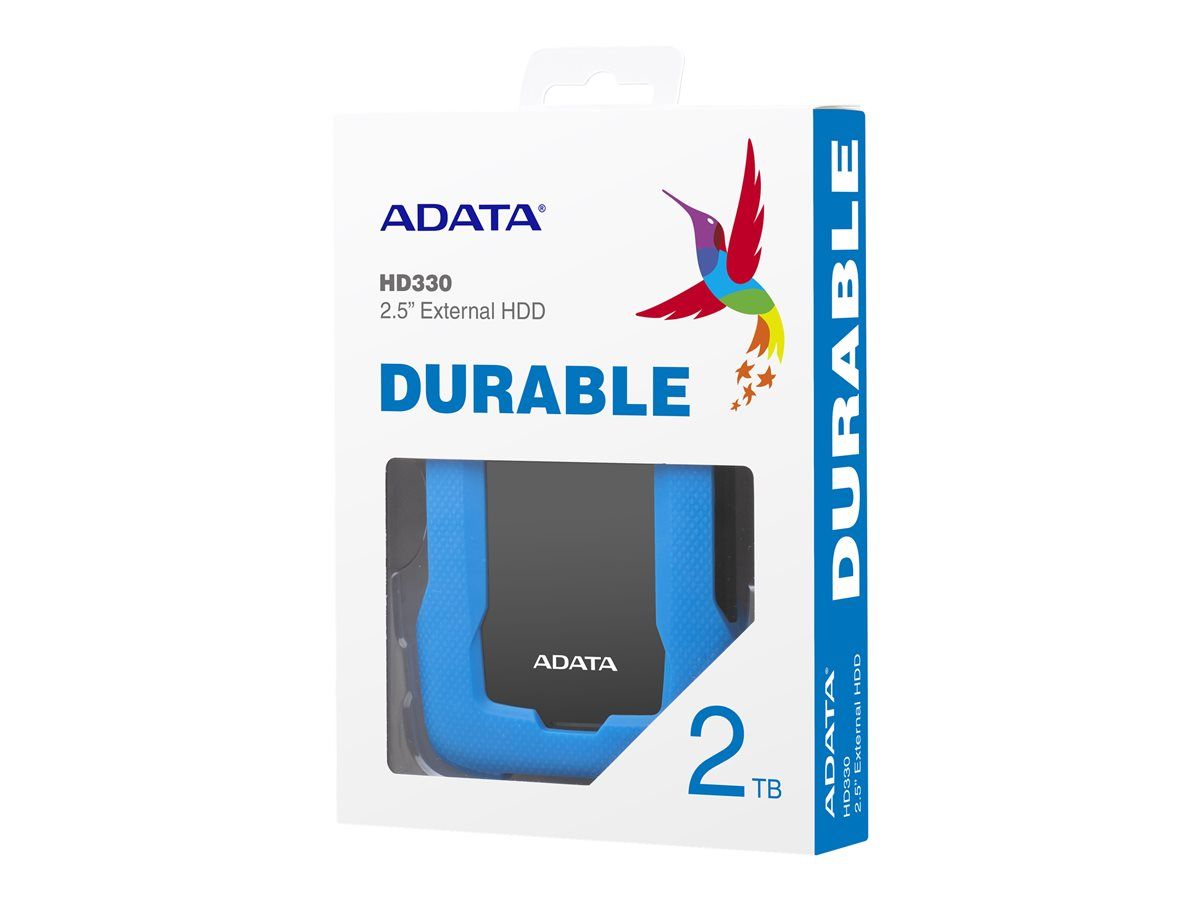HDD Extern ADATA Durable HD330 2TB, Shock Sensor, 2.5 , USB 3.1, Albastru