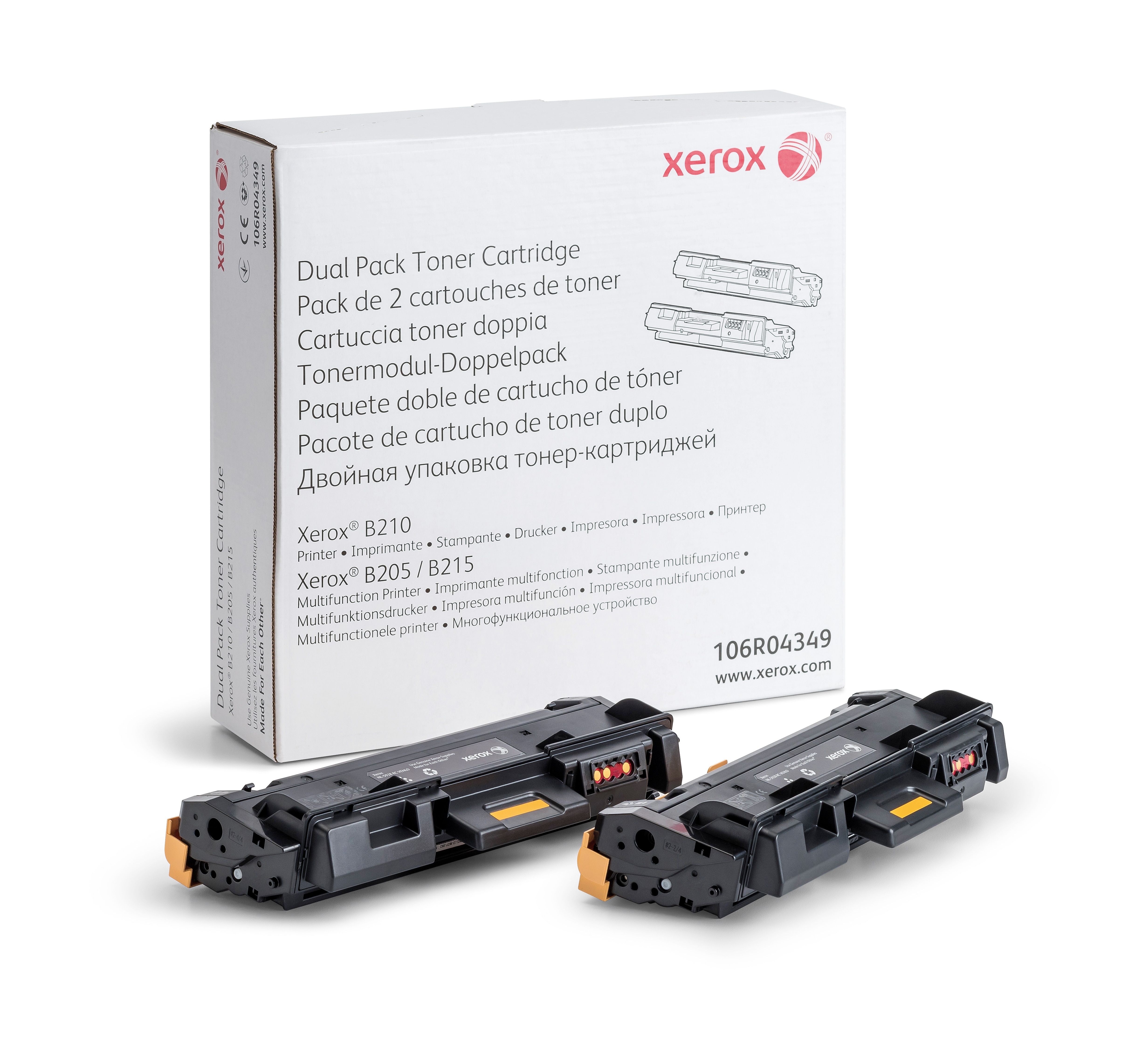 Cartus toner Xerox 106R04349 ,Negru ,2 x 3 000 pagini ,Original (106R04349)
