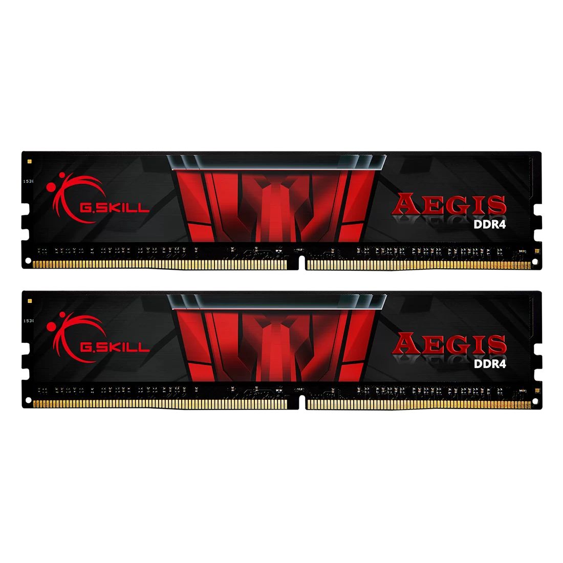 Memorie G.Skill Aegis 32 GB DDR4 3000 MHz CL16, kit 2 x 16 GB, XMP 2.0, Negru-rosu
