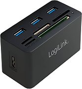 Logilink Card Reader extern mit 3xUSB 3.0 HUB AiO Cardreader