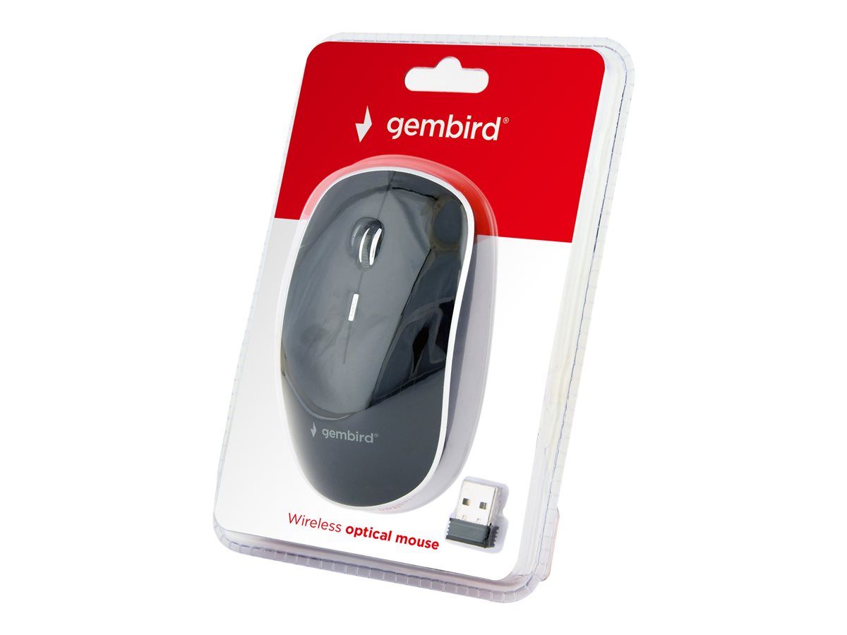 GEMBIRD MUSW-4B-01 Wireless optical mouse MUSW-4B-01 1600 DPI nano USB black