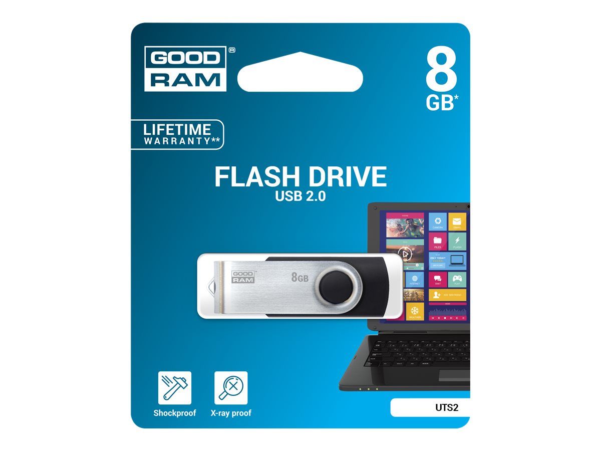 GOODRAM UTS2-0080K0R11 GOODRAM memory USB UTS2 8GB USB 2.0 Black