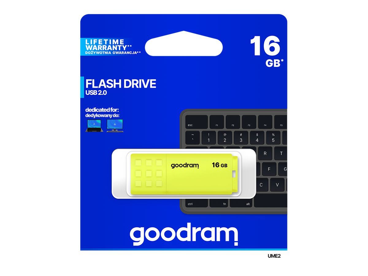 GOODRAM UME2-0160Y0R11 GOODRAM memory USB UME2 16GB USB 2.0 Yellow