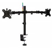 SUPORT de birou KENSINGTON, pt 2 TV/monitor plat, diag. max 32 inch, rotatie, inclinare, pivotare, orizontala, verticala, totala, max 8 Kg,  K55409WW