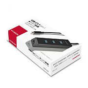 HUE-S2C, 4x USB3.0, Charging Hub, Conector incarcare MicroUSB , Tip C