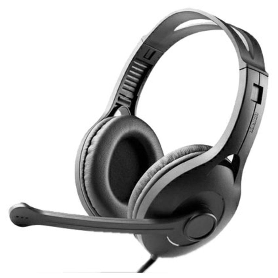 CASTI Edifier, cu fir, standard, utilizare multimedia, call center, microfon pe casca, conectare prin USB 2.0, negru,  K800-BK , (include TV 0.75 lei)