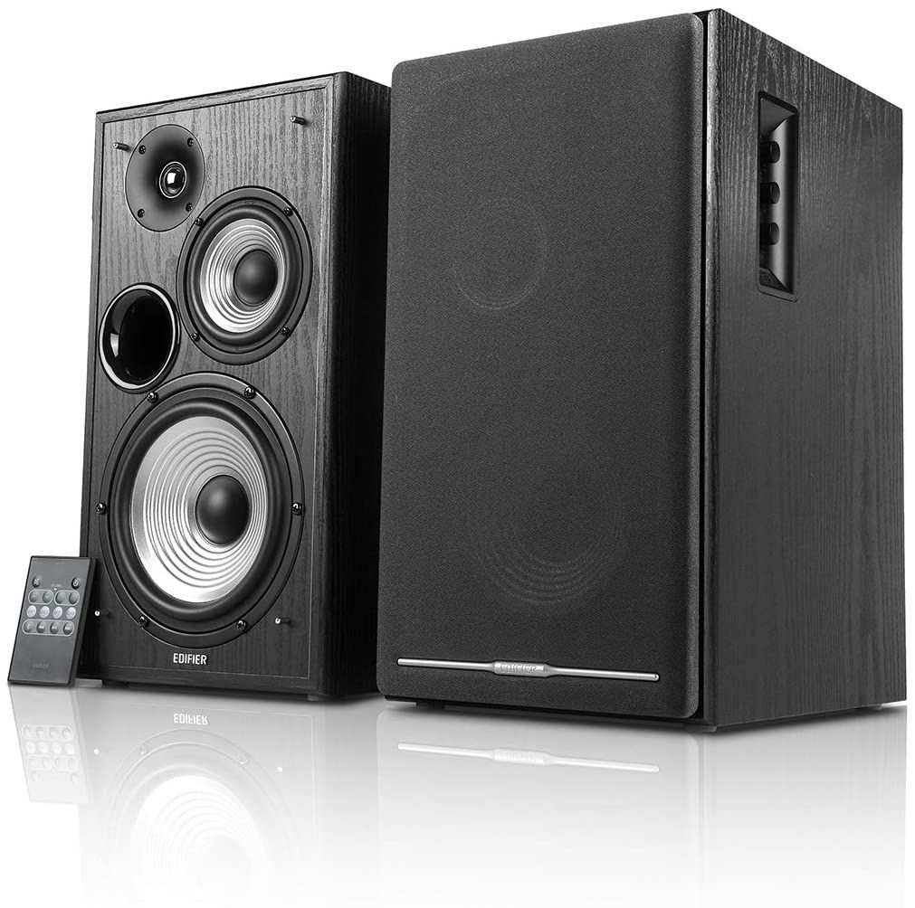 BOXE EDIFIER 2.0, RMS: 136W (2 x 14W, 2 x 14W, 2 x 40W), bluetooth telecomanda wireless 4.1, volum, bass, treble, black, R2750DB  (include TV 8 lei)