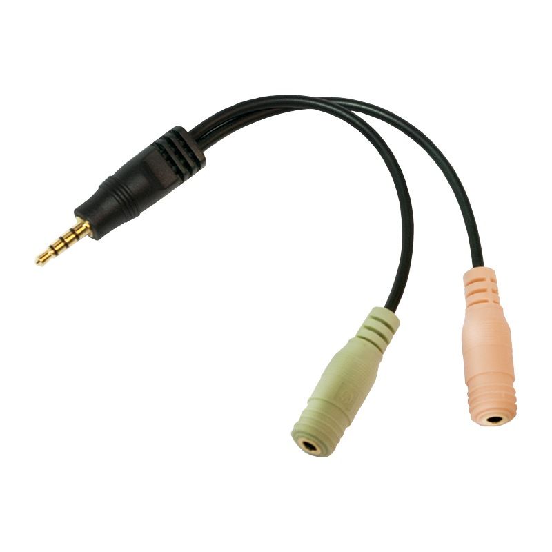 ADAPTOR audio LOGILINK 3.5mm stereo 3p. (t) la 2 x 3.5 stereo (m), Logilink  CA1002  (include TV 0.06 lei)