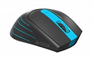 MOUSE A4tech, gaming, wireless, 2.4GHz, optic, 2000 dpi, butoane/scroll 6/1, buton selectare viteza, negru / albastru,  FG30 Blue  (include TV 0.15 lei)
