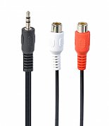 GEMBIRD CCA-417M Adapter Stereo Mini Jack M 4-pin -> 2x Mini Jack F metal black