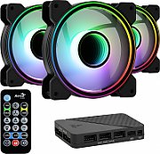 Ventilator Aerocool AEROPGSMIRAGE12-A-P) ,120 x 120 x 25 mm ,1300 RPM ,Negru ,ARGB