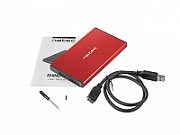 NATEC HDD ENCLOSURE RHINO GO (USB 3.0, 2.5 , RED)