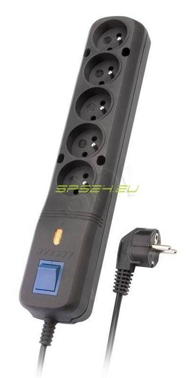 LESTAR Bar surge protection LV 530W 5.0m 5 x VDE 10 A 5m black uninterruptible power supply (UPS)