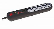 LESTAR 1966002822 Black, Grey 5 AC outlet(s) 2.5 m