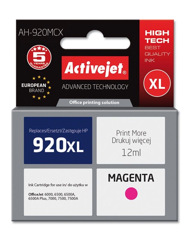 Cartus cerneala Activejet AH-920MCX ,Magenta ,12 ml (compatibil cu HP AH-920MCX)