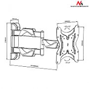 Maclean MC-742 TV mount 106.7 cm (42 ) Black