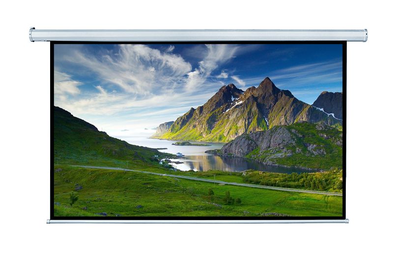 Ecran proiectie electric, perete/tavan, 220 x 124 cm Blackmount, cu telecomanda, Format 16:9