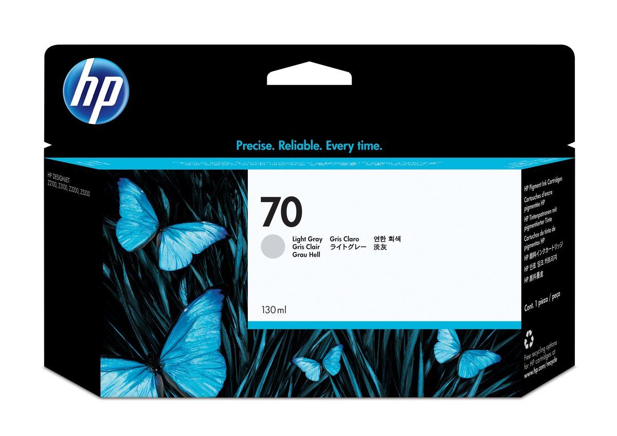 HP Cartuş de cerneală DesignJet 70 Gri deschis, 130 ml