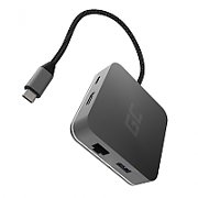 Green Cell AK61 Docking Station, Adapter, HUB USB-C HDMI 6in1 (USB 3.0 HDMI Ethernet USB-C)