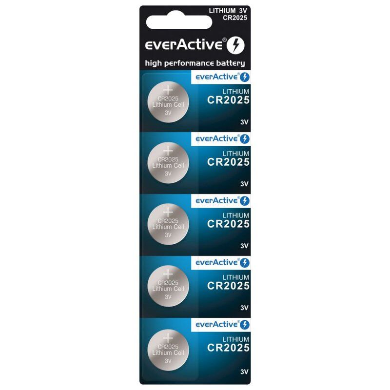 Lithium battery mini everActive CR2025 - blister 5 pcs.