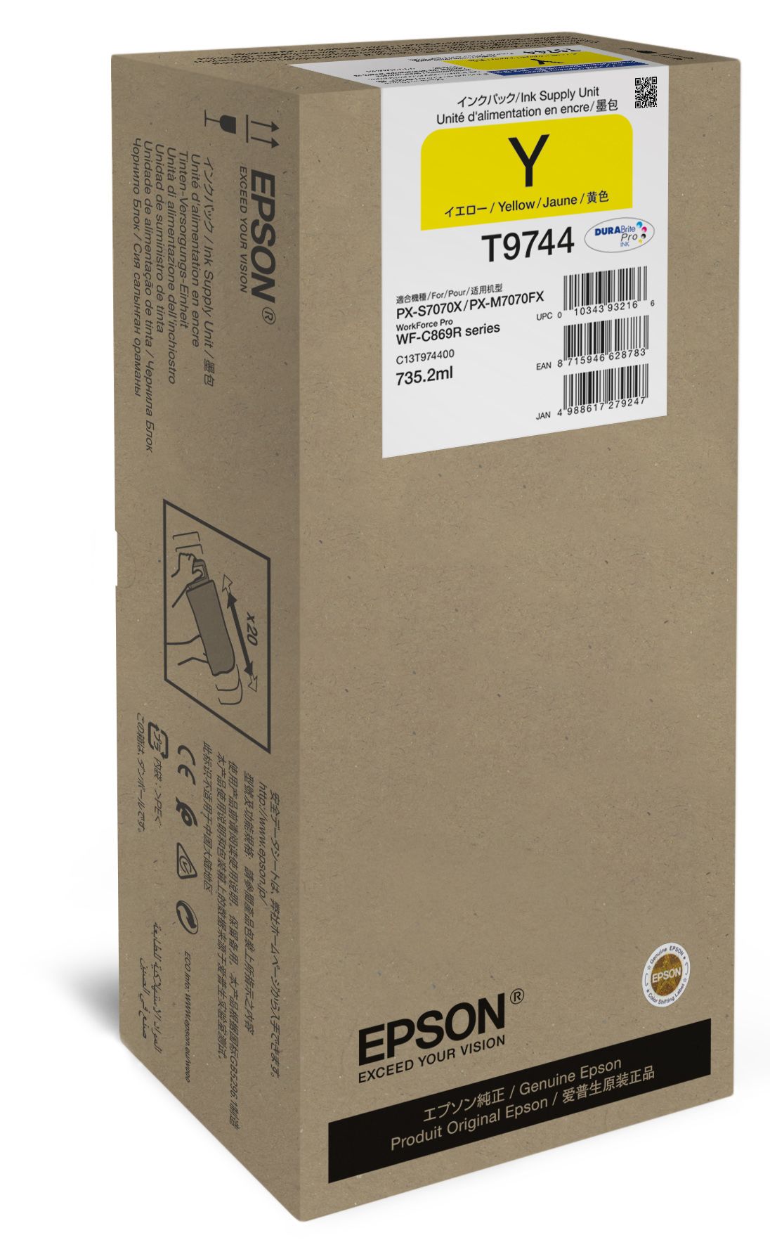 Cartus cerneala Epson C13T974400 ,Galben ,86 000 pagini ,Original (T9744)