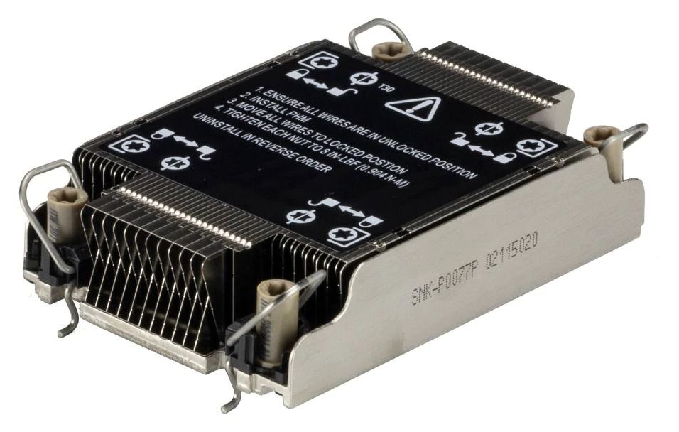 Supermicro SNK-P0077P computer cooling component Processor Heatsink Black, Stainless steel