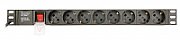 GEMBIRD EG-PDU-014 PDU 8 Schuko sockets 1U 16A schuko plug 3 m cable
