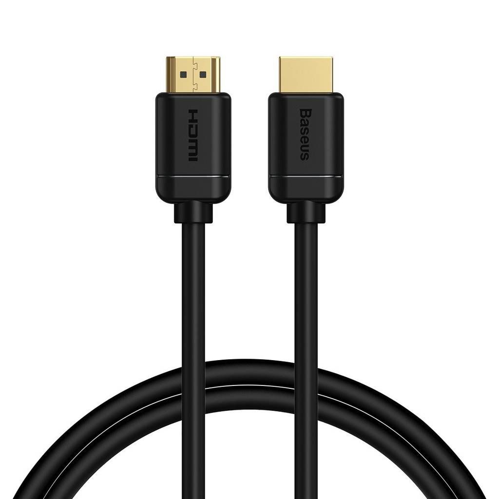 CABLU video Baseus HD Series, HDMI (T) la HDMI (T), rezolutie maxima 4K UHD (3840 x 2160) la 60 Hz, conectori auriti, 2m, negru  CAKGQ-B01  (include TV 0.8lei)