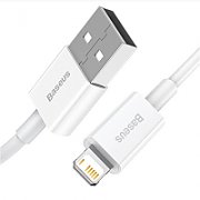 CABLU alimentare si date Baseus Superior, Fast Charging Data Cable pt. smartphone, USB la Lightning Iphone 2.4A, 1.5m, alb  CALYS-B02  (include TV 0.06 lei)