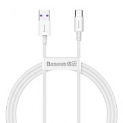 CABLU alimentare si date Baseus Superior, Fast Charging Data Cable pt. smartphone, USB la USB Type-C 66W, 1m, alb  CATYS-02  (include timbru verde 0.25 lei)