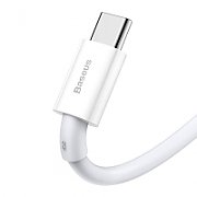 CABLU alimentare si date Baseus Superior, Fast Charging Data Cable pt. smartphone, USB la USB Type-C 66W, 1m, alb  CATYS-02  (include timbru verde 0.25 lei)