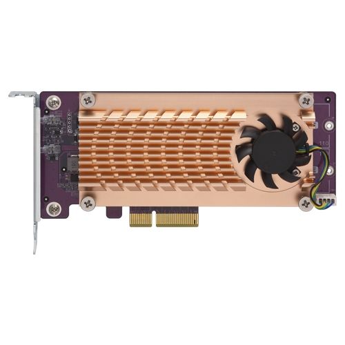 QNAP Dual M.2 PCIe SSD Erweiterung PCIe Gen2 x4 supports up to two M.2 22110/2280 PCIe SSD