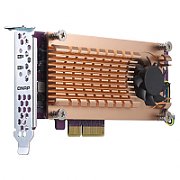 QNAP Dual M.2 PCIe SSD Erweiterung PCIe Gen2 x4 supports up to two M.2 22110/2280 PCIe SSD