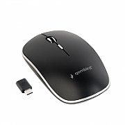 GEMBIRD MUSW-4BSC-01 Silent wireless optical mouse black Type-C receiver