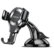 SUPORT AUTO Baseus Osculum pt. SmartPhone, fixare parbriz sau bord prin ventuza, negru + argintiu  SUYL-XP0S
