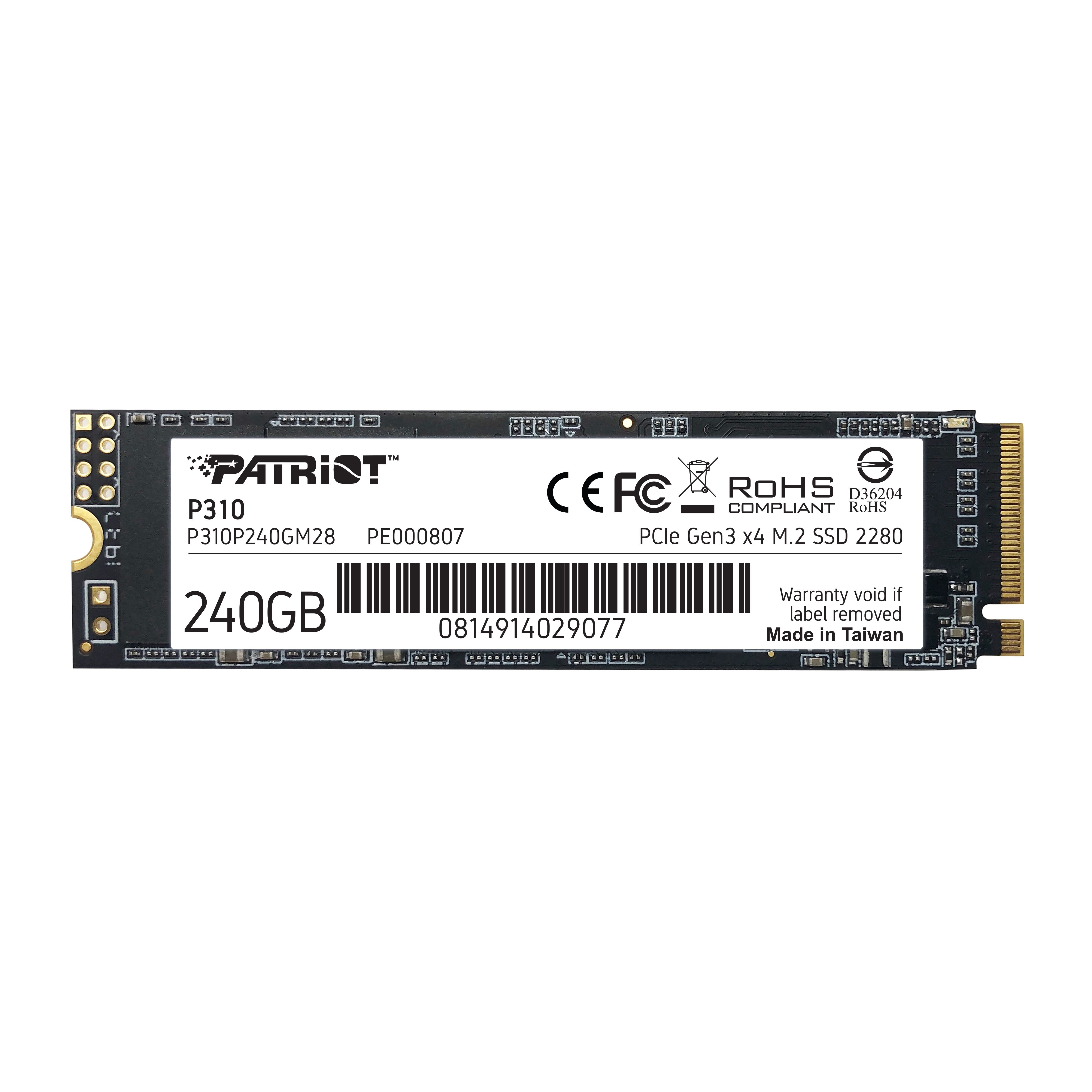 SSD PATRIOT P310 240 GB PCIe 3.0 x4 M.2 2280