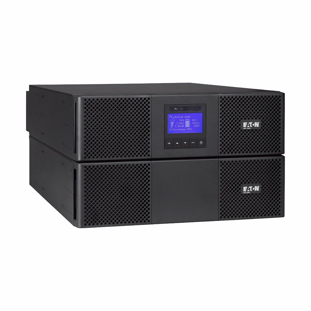 UPS Eaton 9SX6KI, 6 kVA, 5400 W, on-line double-conversion, 1x USB, LCD, Rack 2U, Negru