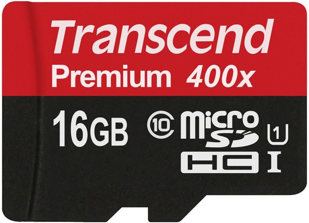 16GB microSDHC Class 10 UHS-I with adapter
