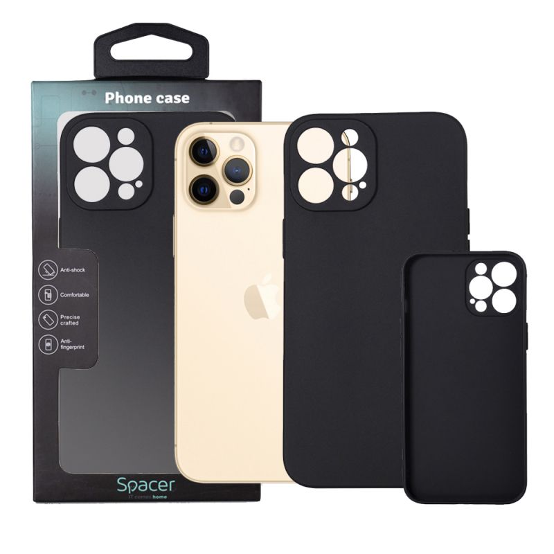 HUSA SMARTPHONE Spacer pentru Iphone 13 Pro, grosime 1.5mm, protectie suplimentara antisoc la colturi, material flexibil TPU, transparenta  SPPC-AP-IP13P-CLR